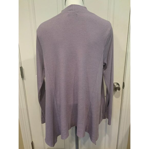 t. La Anthropologie Light Purple Waffle Knit Mock Neck Shirt, Size Small - Picture 6 of 8